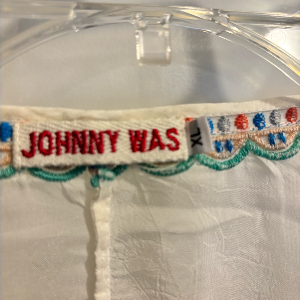 Embroidered Johnny Was Floral White Tunic - Picture 5 of 5